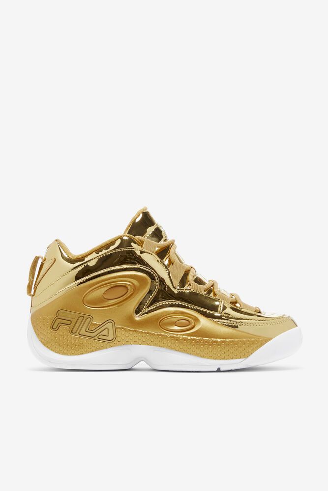 Fila Trainers Mens Gold Grant Hill 3 Metallic - Ireland 58301-QVHE